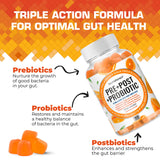 NutraPep PRE+POST+PROBIOTIC Gummies side view showing gummies