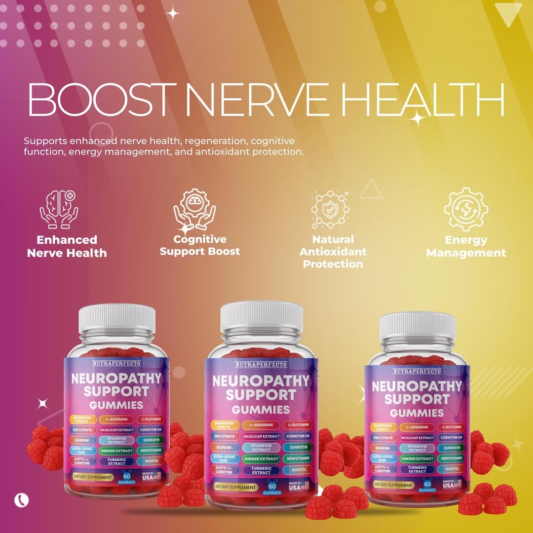 NutraPerfecto Neuropathy Gummies close-up of gummies