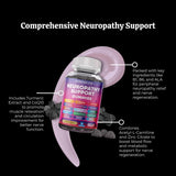 NutraPerfecto Neuropathy Gummies with a glass of water