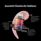 NutraPerfecto Tanning Gummies back view with ingredients list