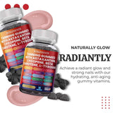 NutraPerfecto Tanning Gummies with a glass of water