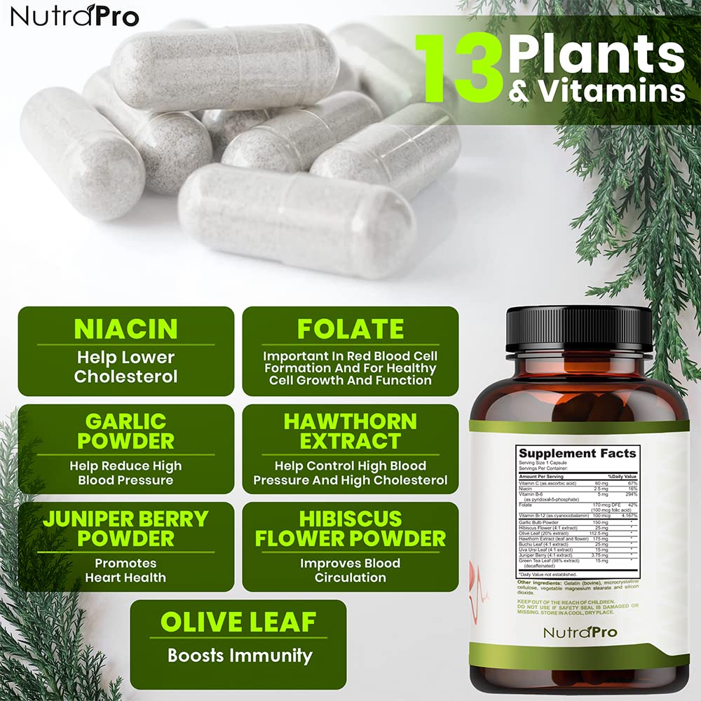 NutraPro Blood Pressure Support Herbal Supplement packaging details