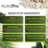 NutraPro Cholesterol Support Capsules close-up of capsules