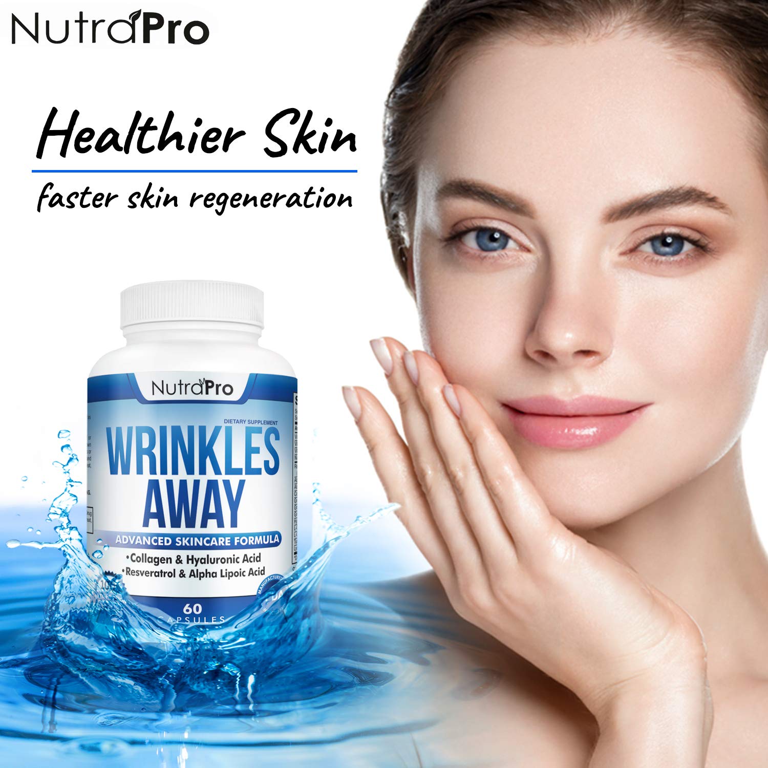 NutraPro Collagen Supplement capsule close-up