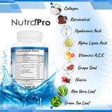 NutraPro Collagen Supplement on a wooden table