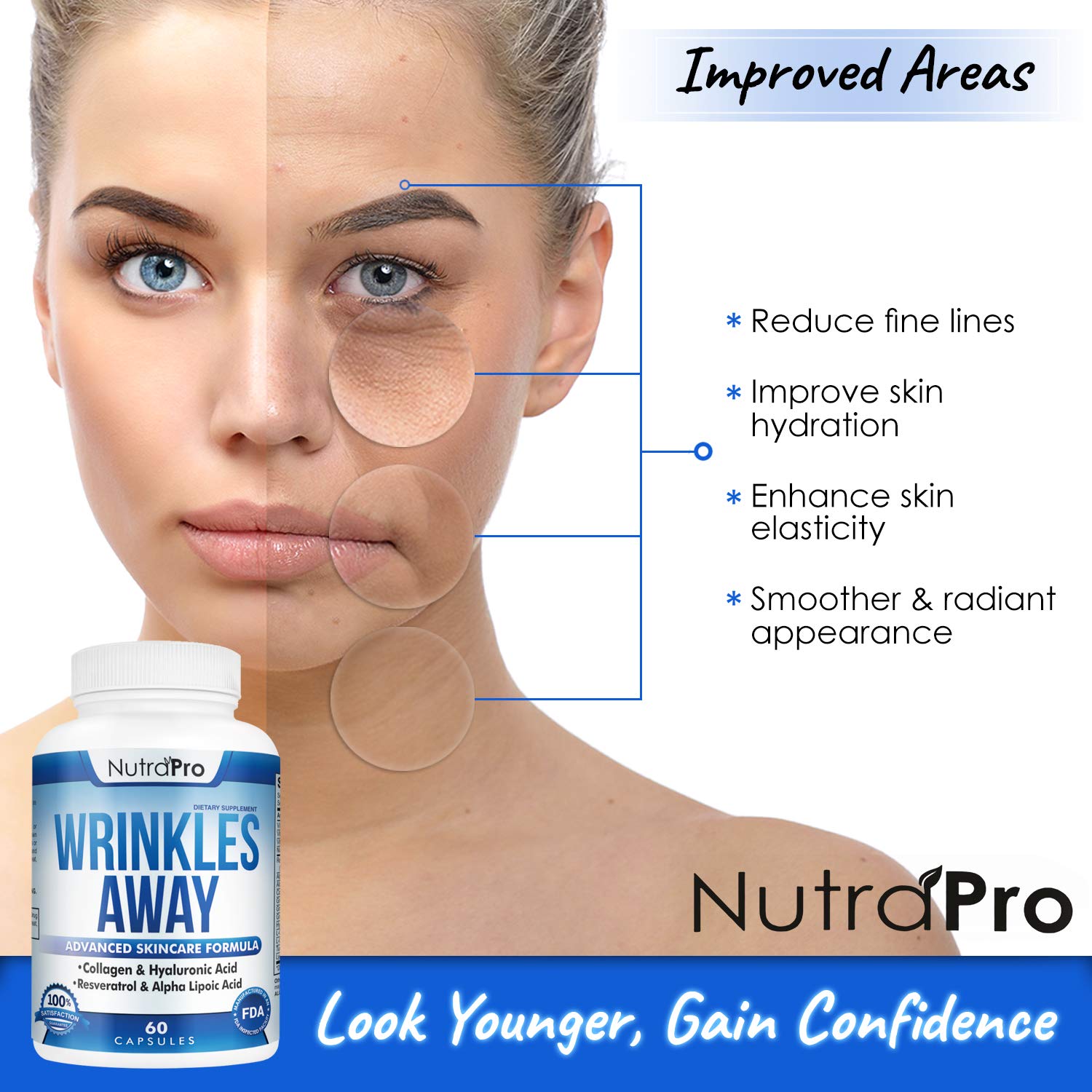 NutraPro Collagen Supplement side view