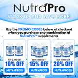 NutraPro Collagen Supplement with a glass of water