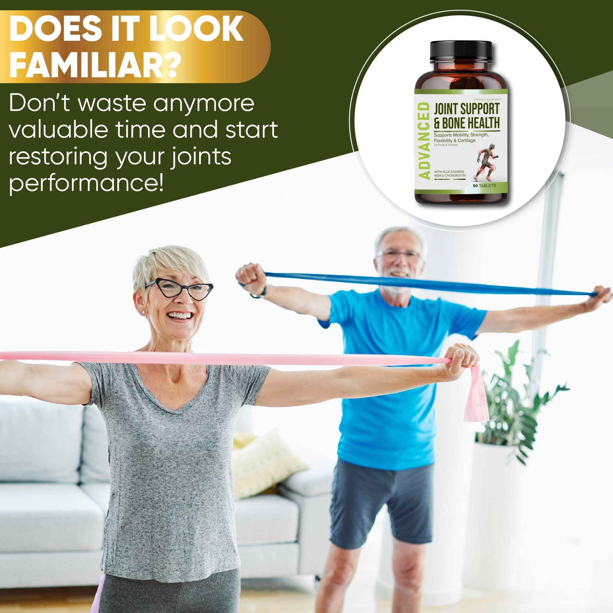 NutraPro Joint Supplement bottle with cap open