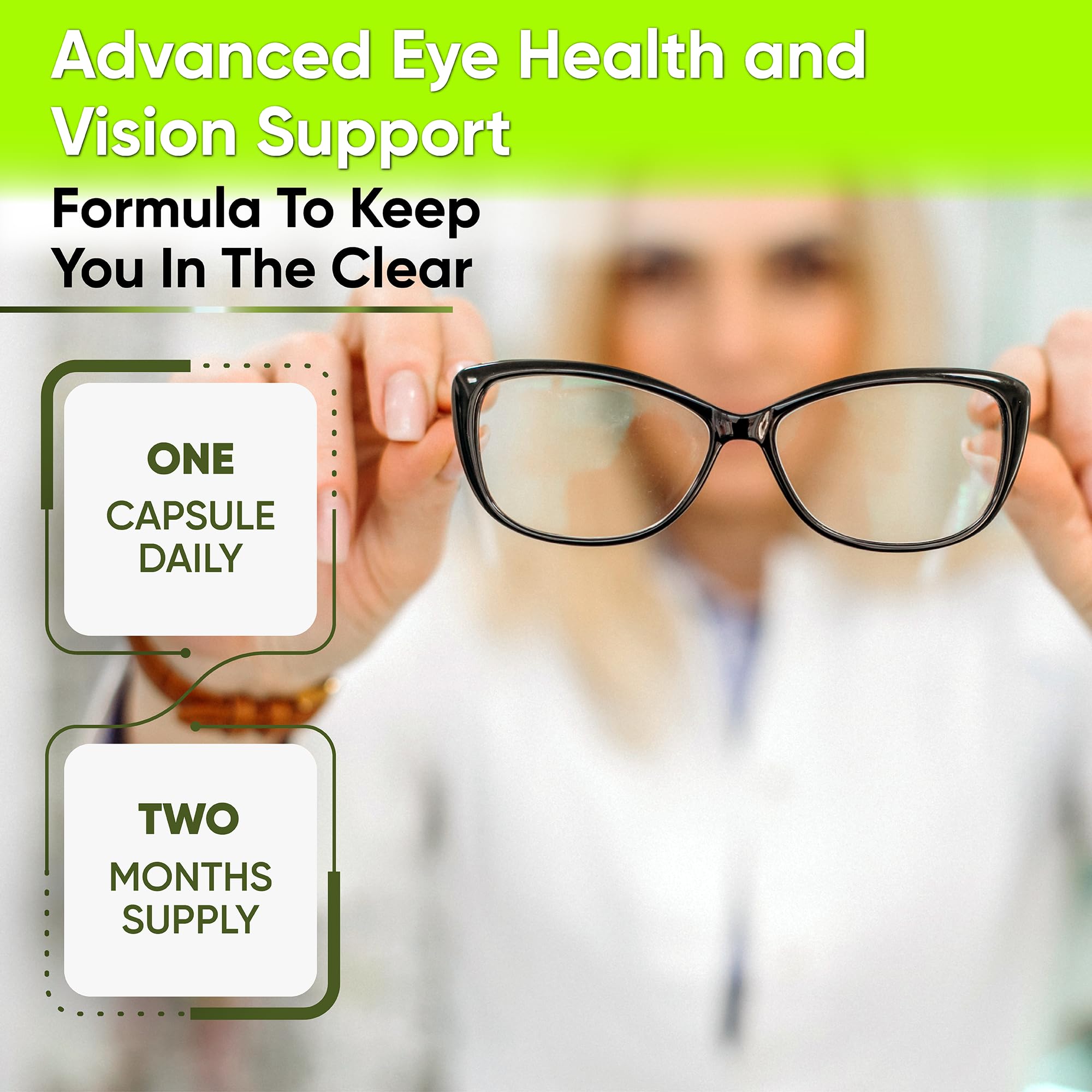 NutraPro Lutein Eye Health Supplement 60 Capsules back view