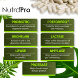 NutraPro Multi-Enzymes 50g displayed with other health supplements
