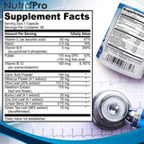 NutraPro Pure Blood supplement bottle side view showing ingredients