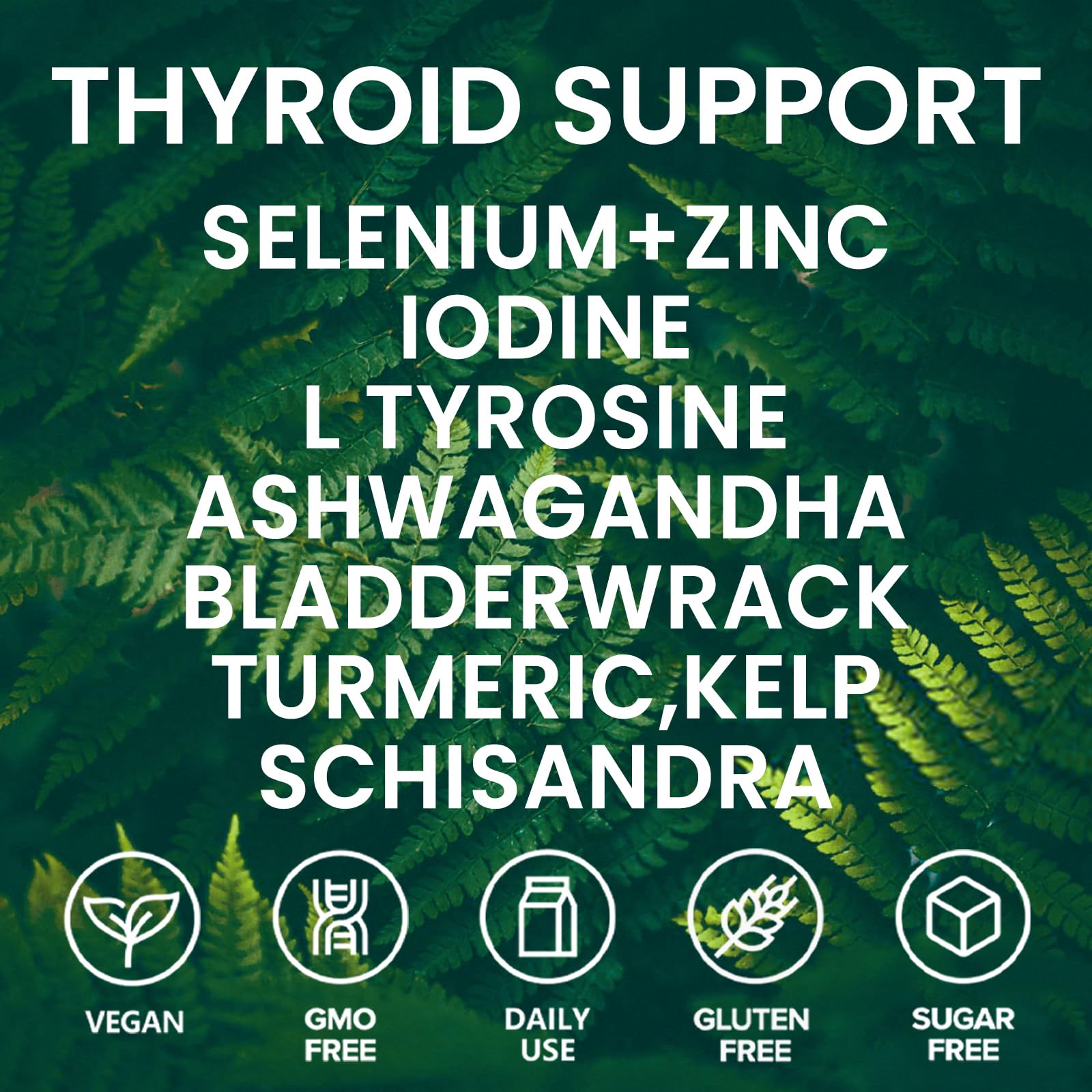Nutrapure Comprehensive Thyroid Extracts back view of packaging