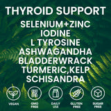 Nutrapure Comprehensive Thyroid Extracts back view of packaging