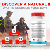 NutraRize Trusted Relief Capsules with a glass of water