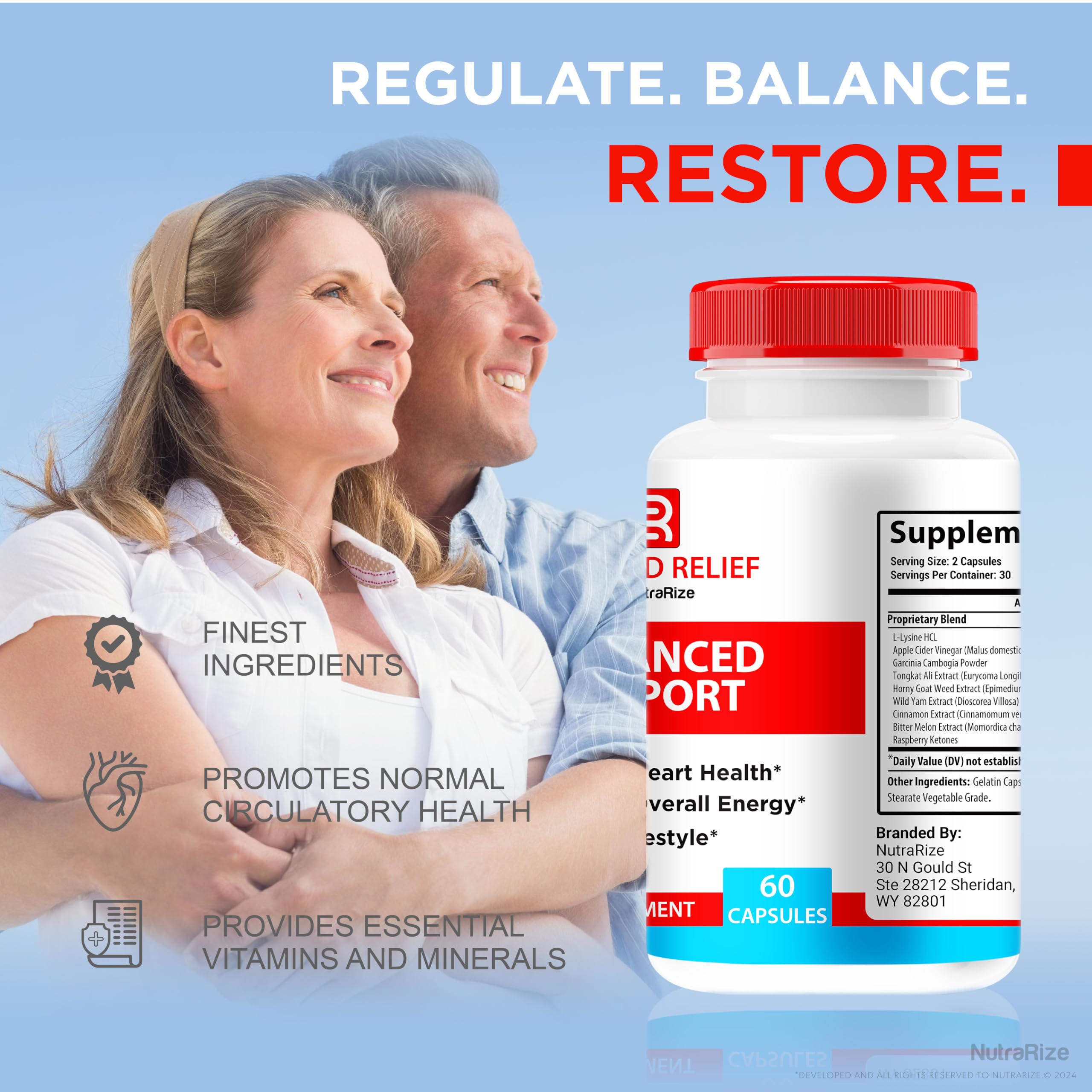 NutraRize Trusted Relief Capsules with natural ingredients