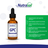 Nutrasal L-Alpha Glycerophosphocholine 60mL label close-up