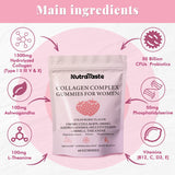 NUTRATASTE Collagen Complex Gummies 1500mg side view showing gummy texture