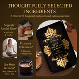 NUTRATASTE Mushroom Hot Cocoa 241g serving suggestion in a cup