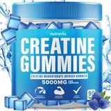 Nutravia Creatine Gummies blue raspberry flavour front view