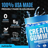 Nutravia Creatine Gummies close-up of gummies