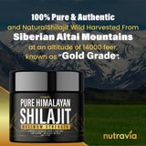Nutravia Himalayan Shilajit Resin with measuring spoon