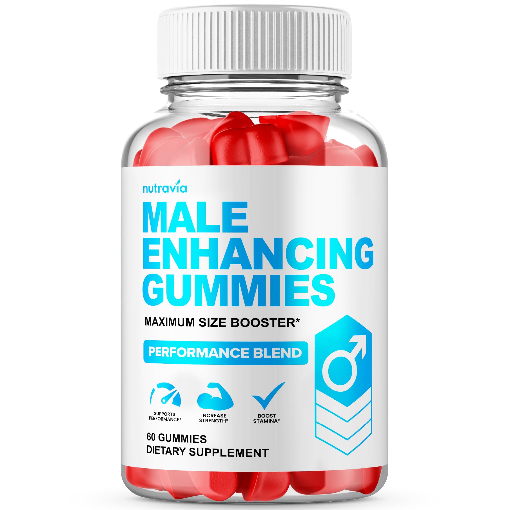Nutravia Male support Gummies front view packaging
