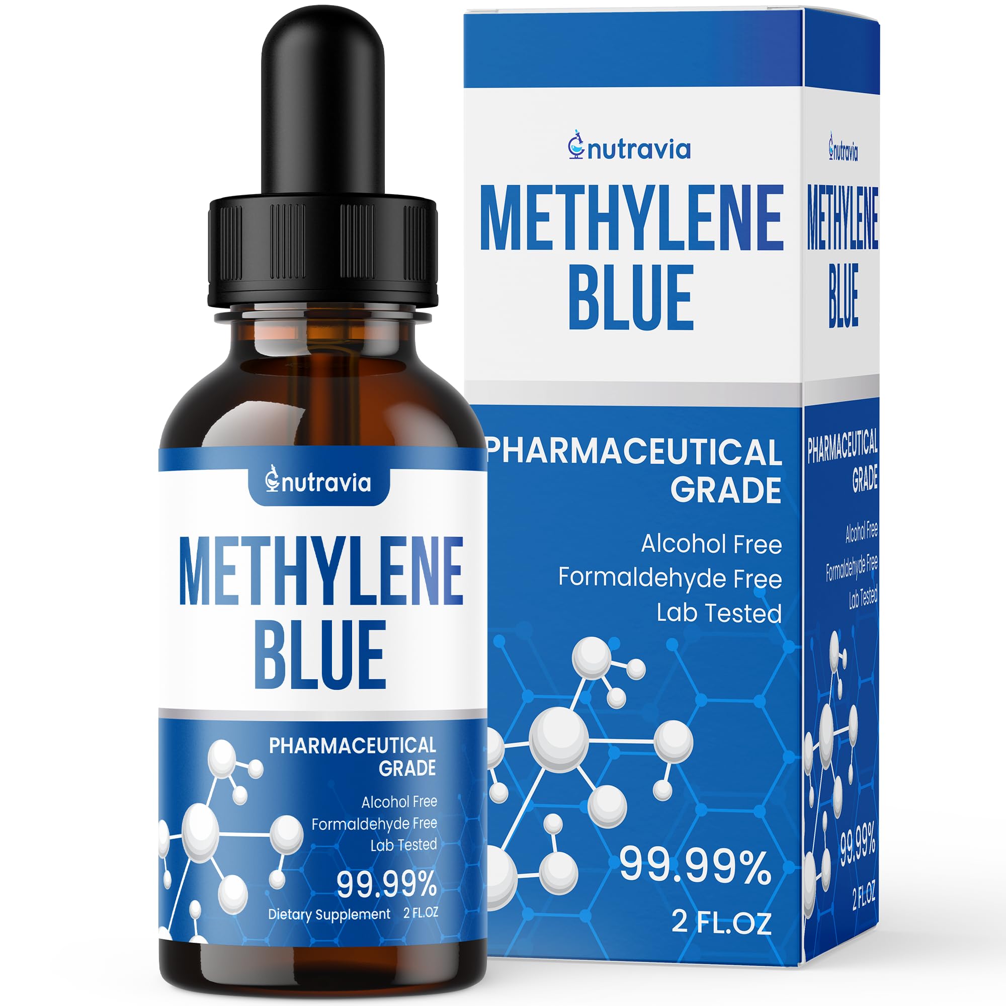Nutravia Methylene Blue 132g front view with label