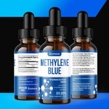 Nutravia Methylene Blue 132g on table with scientific equipment