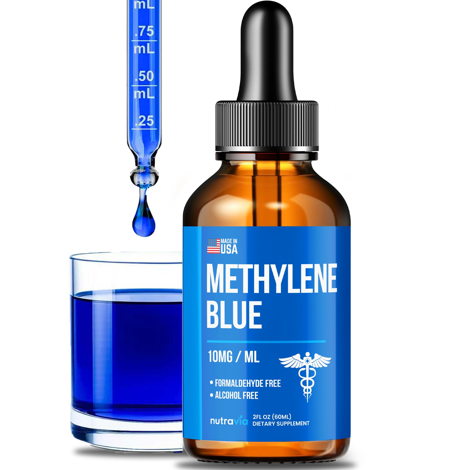 Nutravia Methylene Blue Drops 132g front view