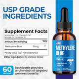 Nutravia Methylene Blue Drops 132g with measuring dropper