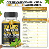 Nutravia Sea Moss Gummies 170g side view showing gummy texture