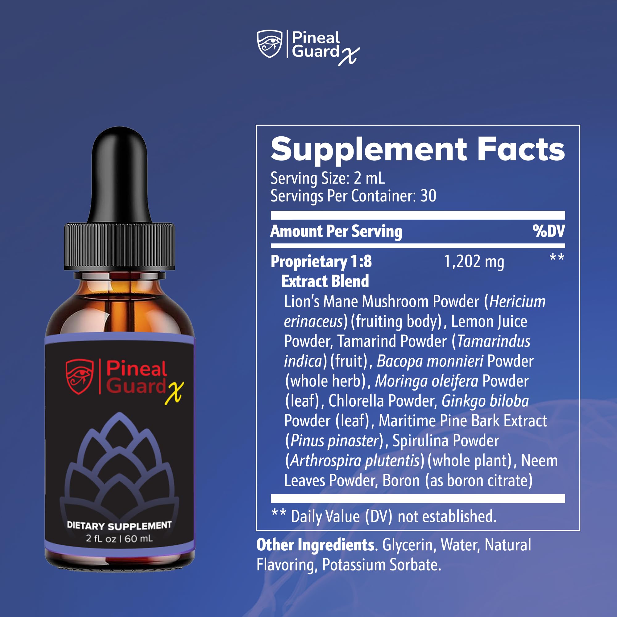 Nutraville Pineal Guard X Drops bottle side view