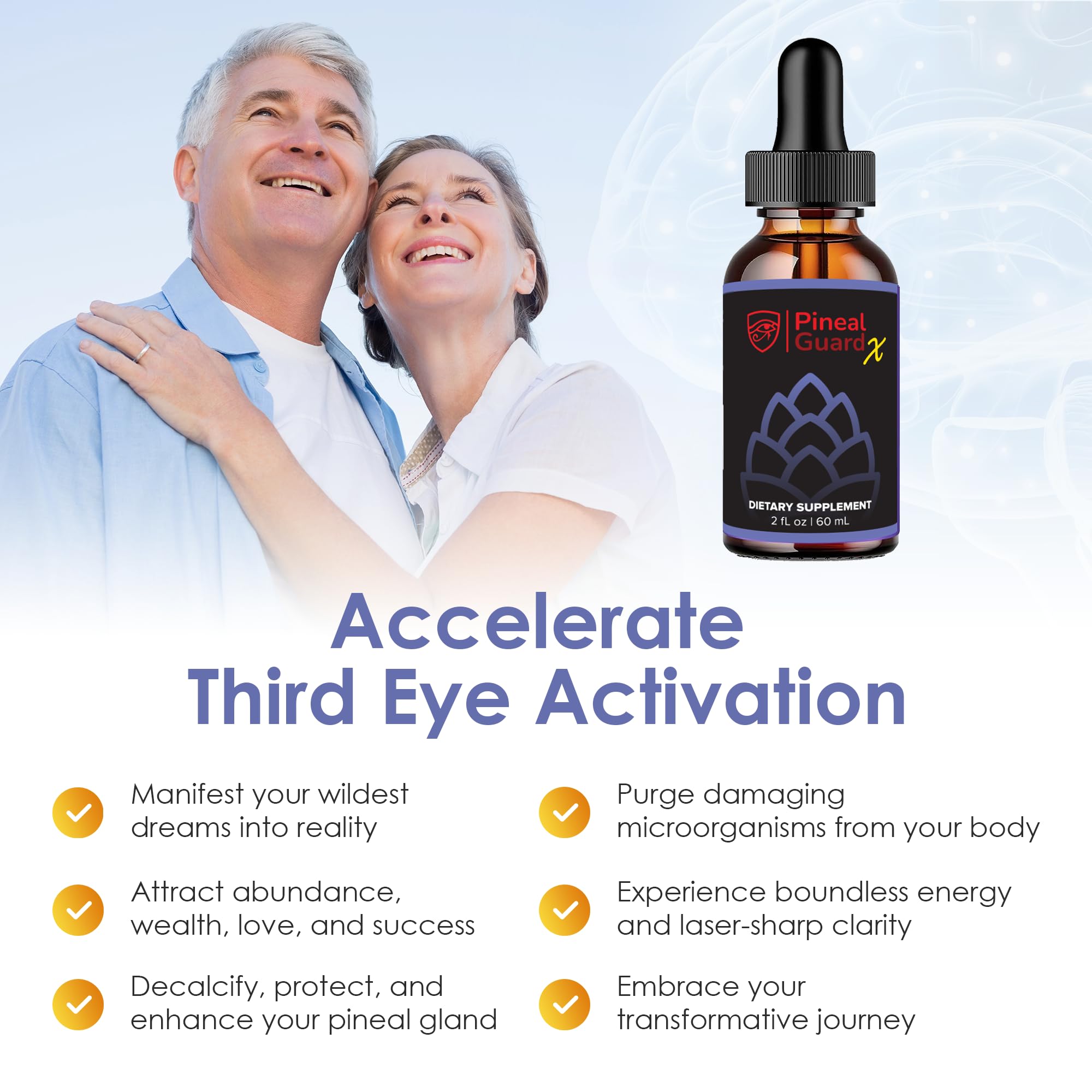 Nutraville Pineal Guard X Drops packaging with ingredients