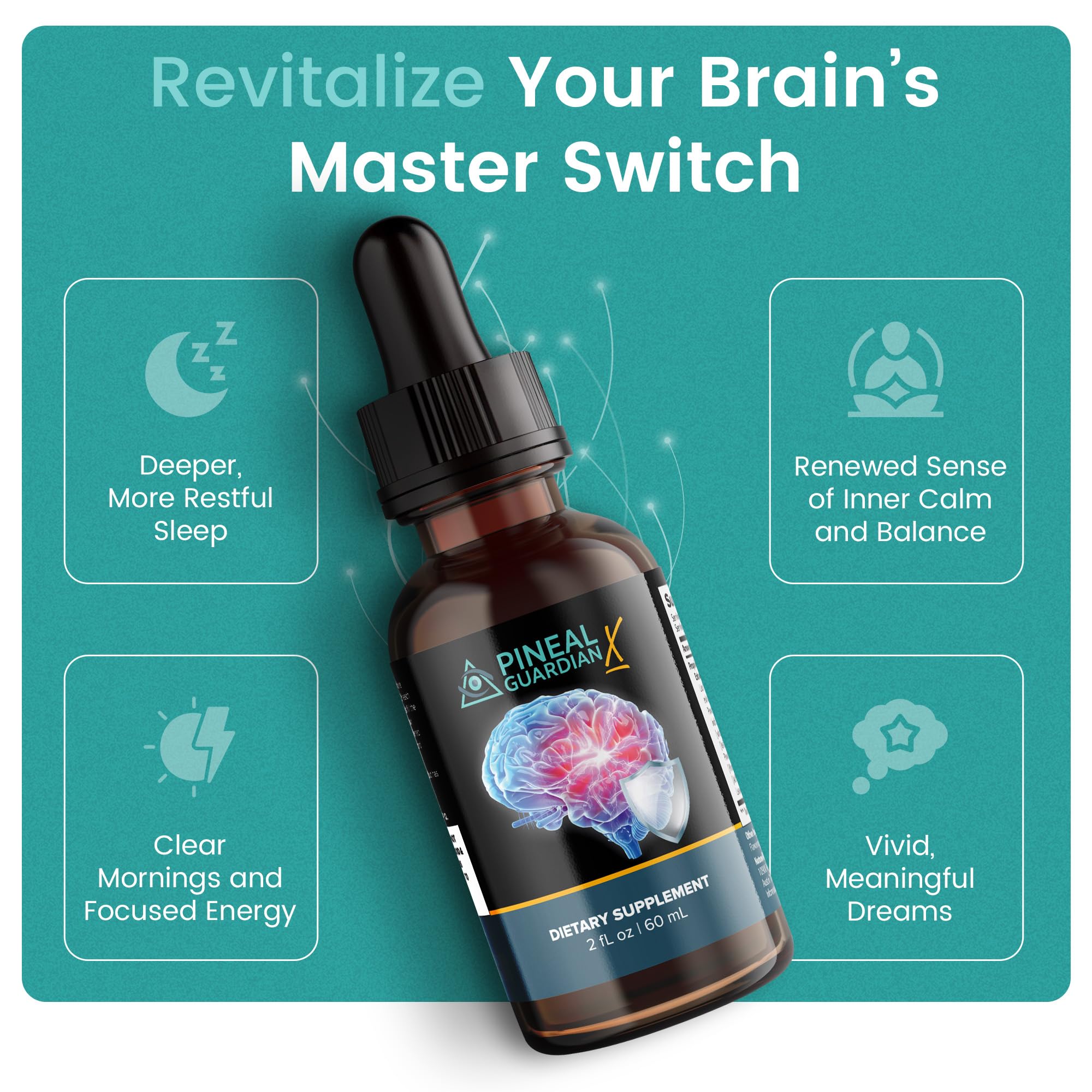Nutraville Pineal Guardian X Pineal Gland Cleanse Supplement back view