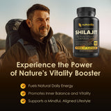 Nutraville Pineal XT Platinum Shilajit capsules with measuring spoon