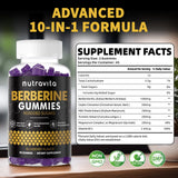 Nutravita Berberine Gummies packaging with blueberry flavour