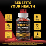 Nutravita Berberine Gummies showing nutritional information