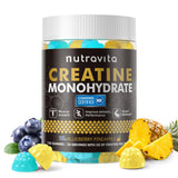 Nutravita Creatine Monohydrate Gummies front view with packaging