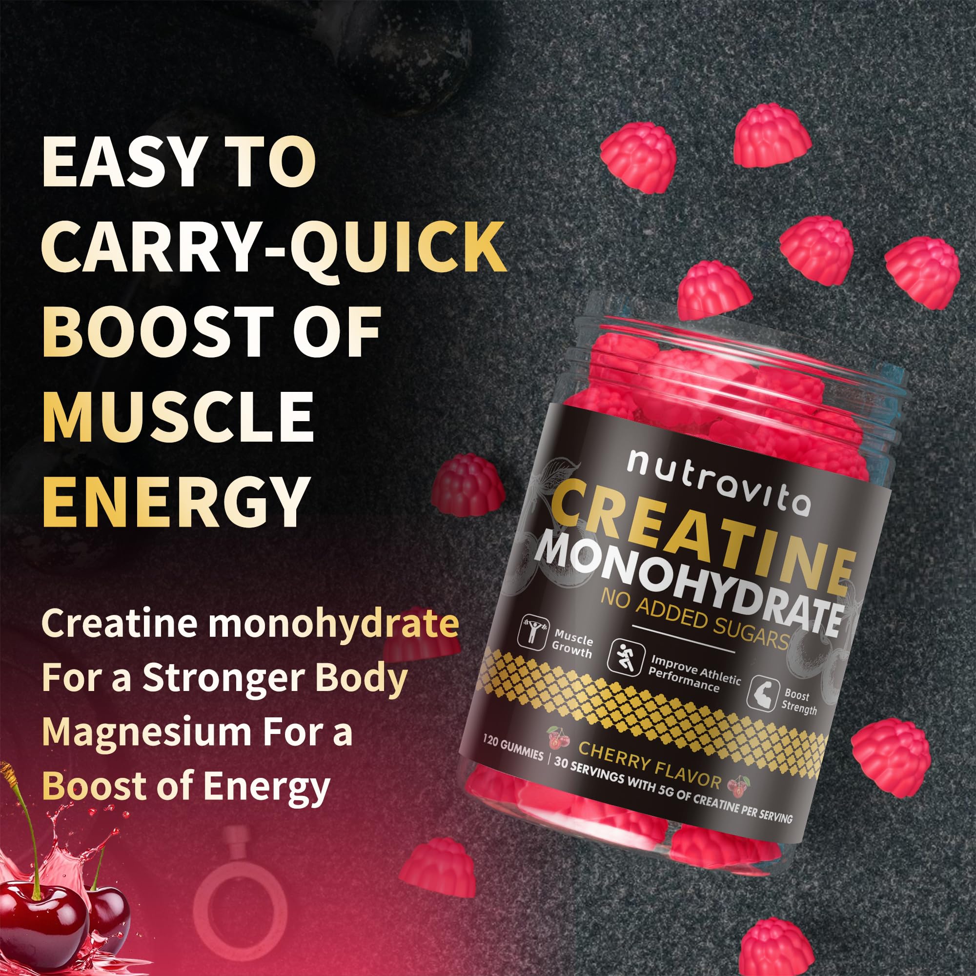 Nutravita Creatine Monohydrate Gummies lifestyle scene