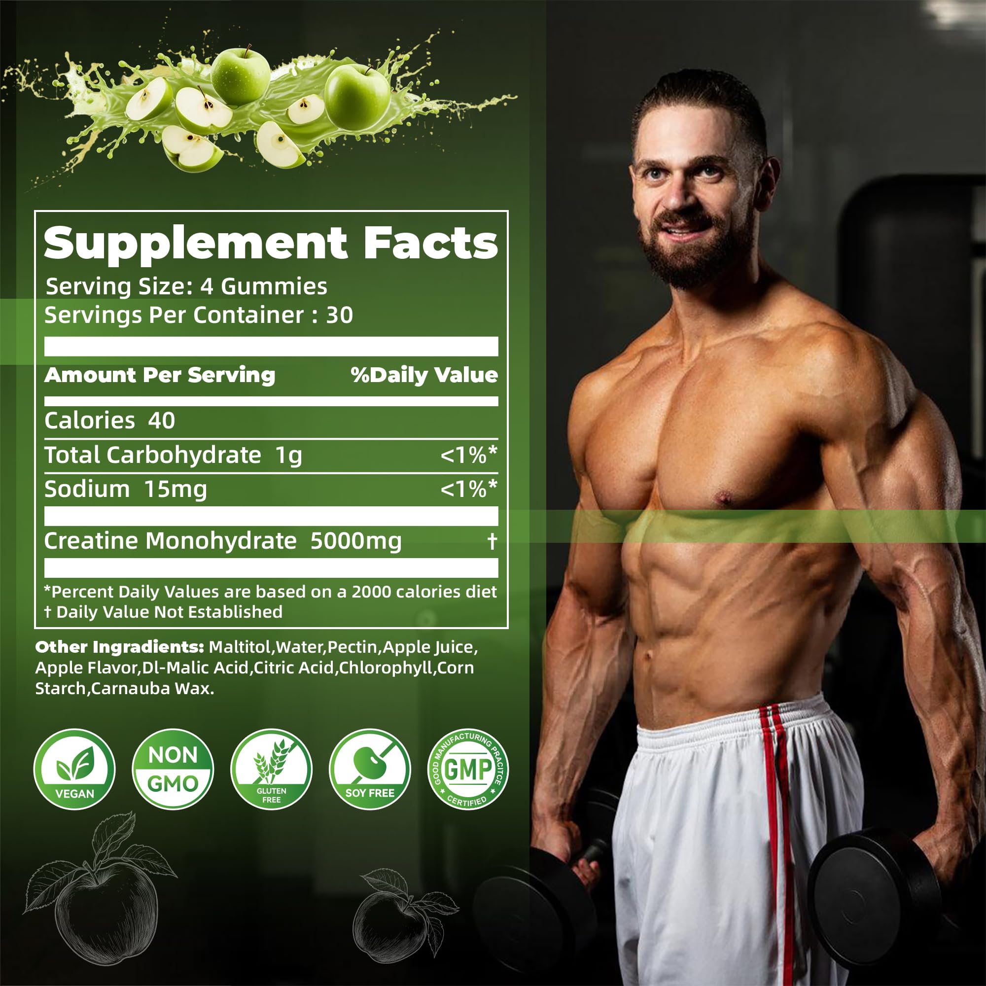 Nutravita Creatine Monohydrate Gummies nutritional information