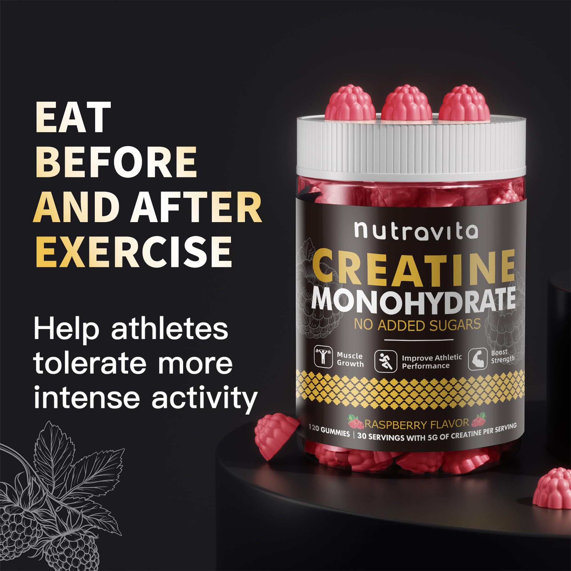 Nutravita Creatine Monohydrate Gummies nutritional information