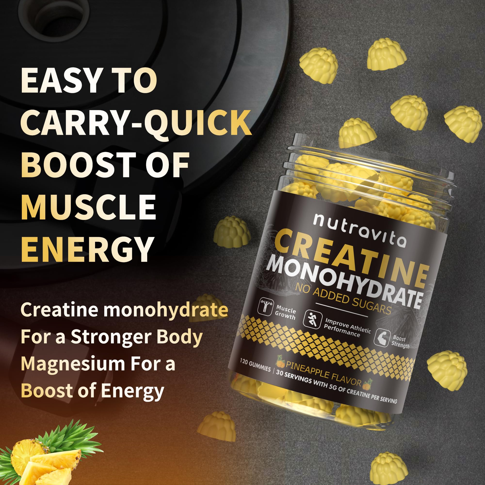 Nutravita Creatine Monohydrate Gummies nutritional information