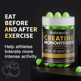Nutravita Creatine Monohydrate Gummies on a wooden table