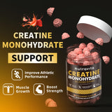 Nutravita Creatine Monohydrate Gummies with fitness accessories