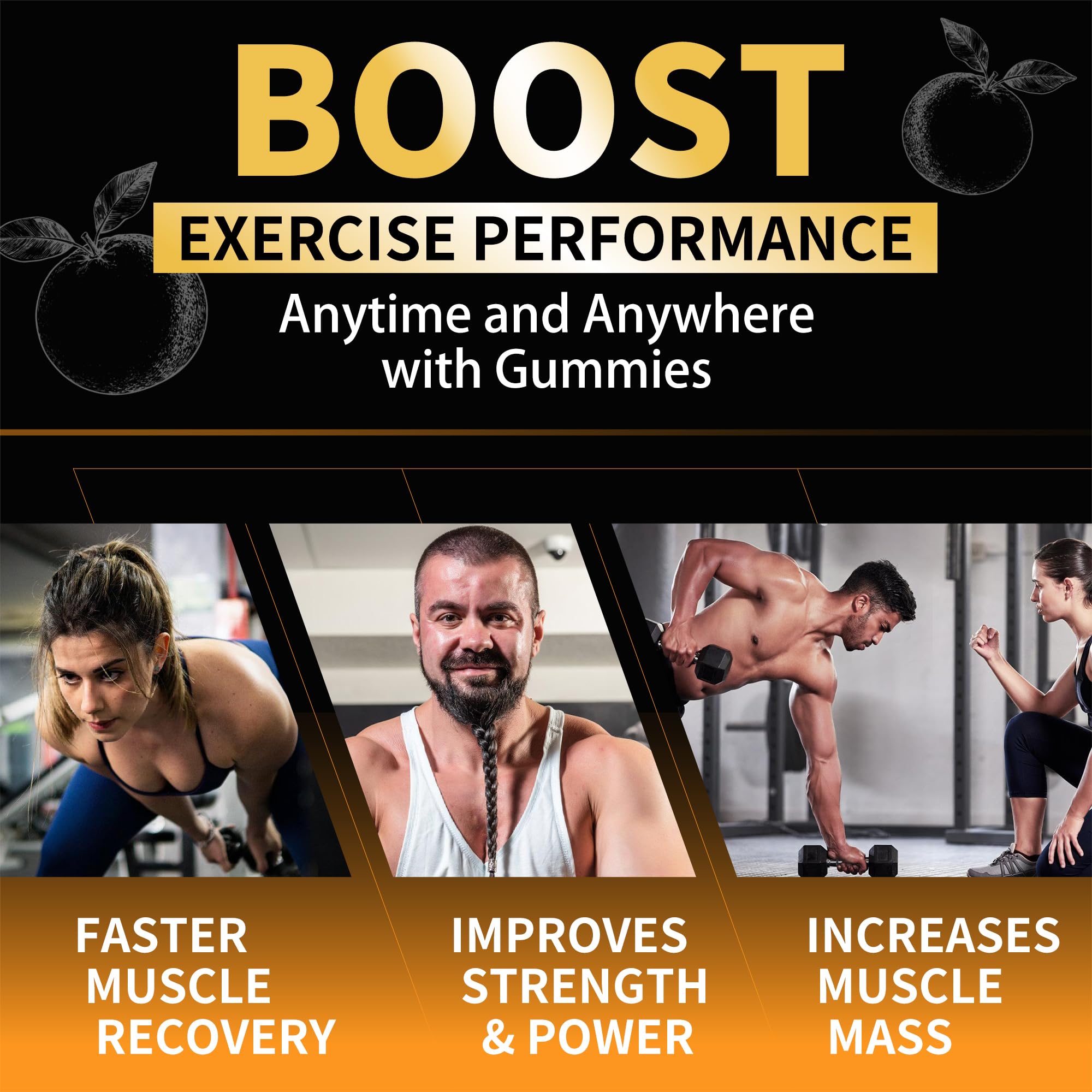 Nutravita Creatine Monohydrate Gummies with measuring scoop