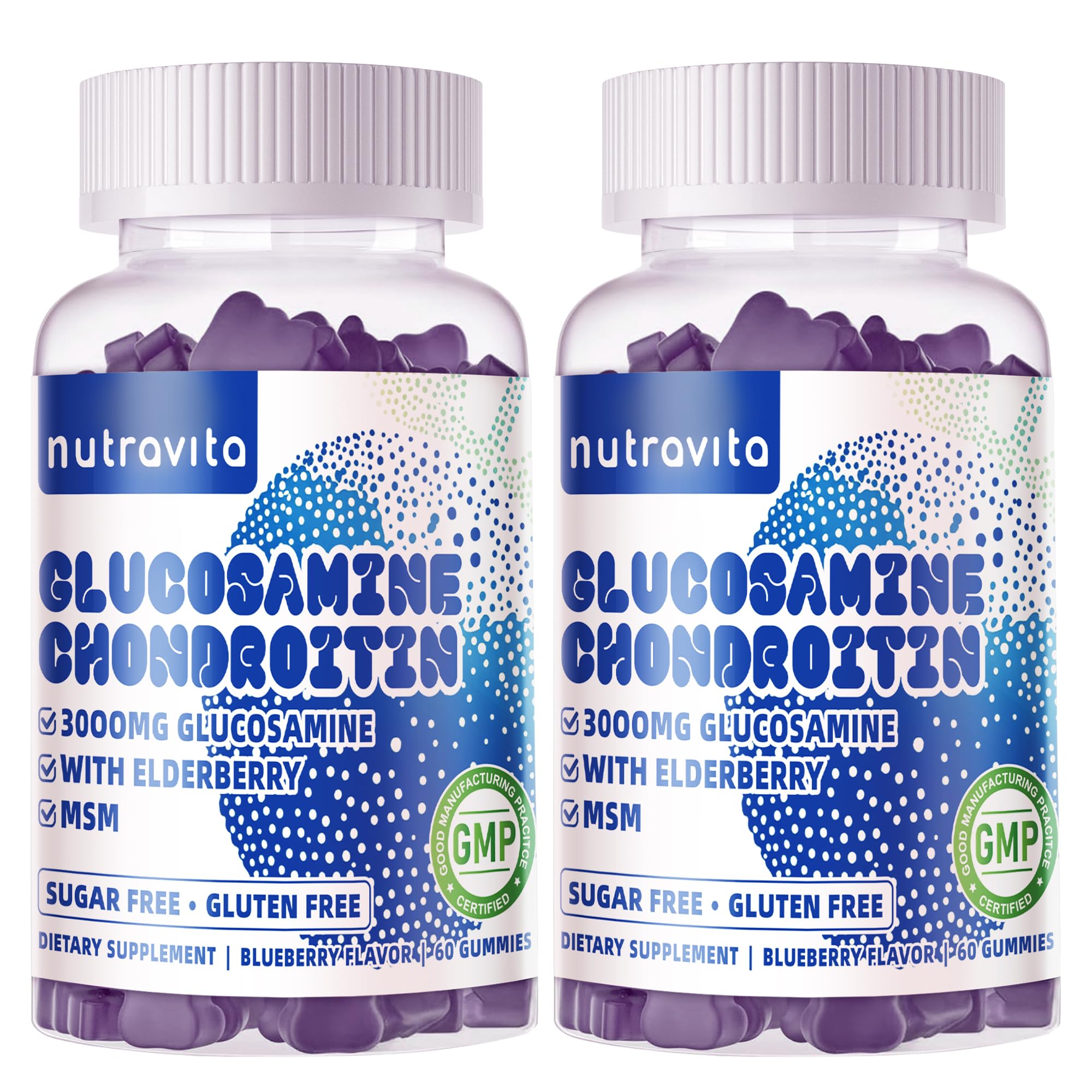 Nutravita Glucosamine Chondroitin Gummies bottle front view