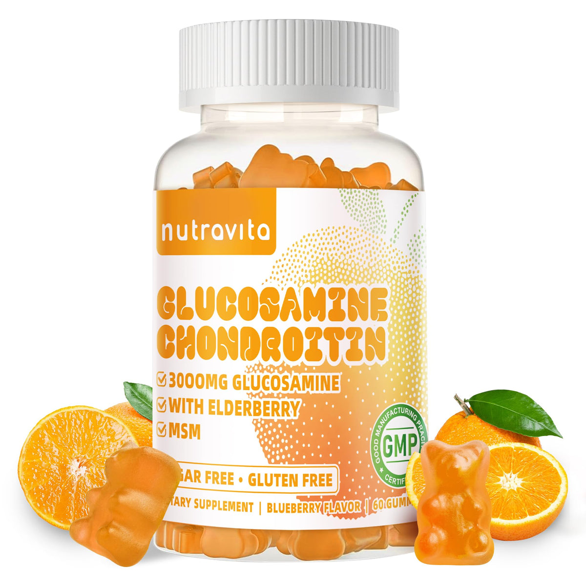 Nutravita Glucosamine Chondroitin Gummies bottle front view