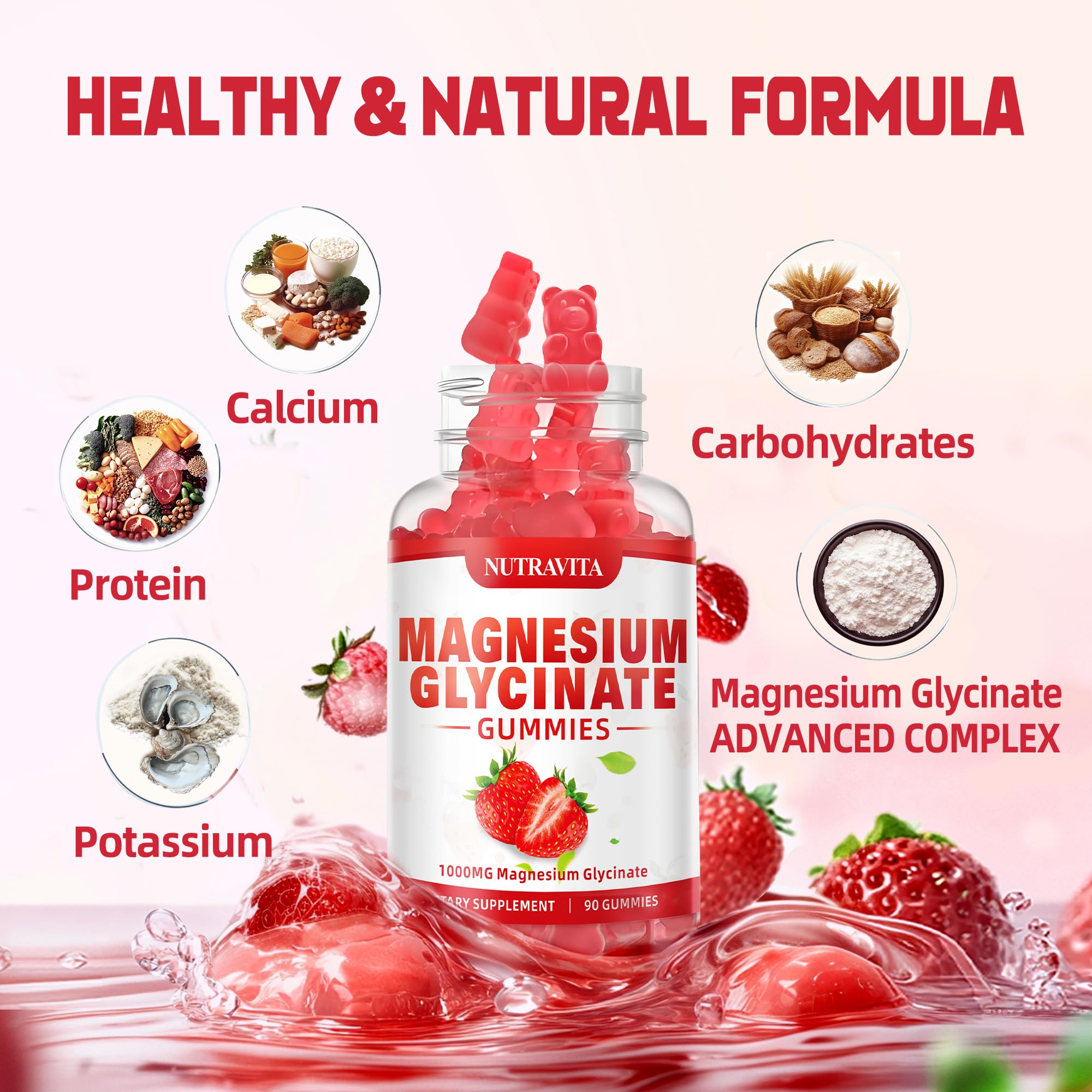 nutravita Magnesium Gummies packaging showing ingredients list