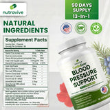 Nutravive Hawthorn Berry 13-in-1 Supplement back view with nutritional information