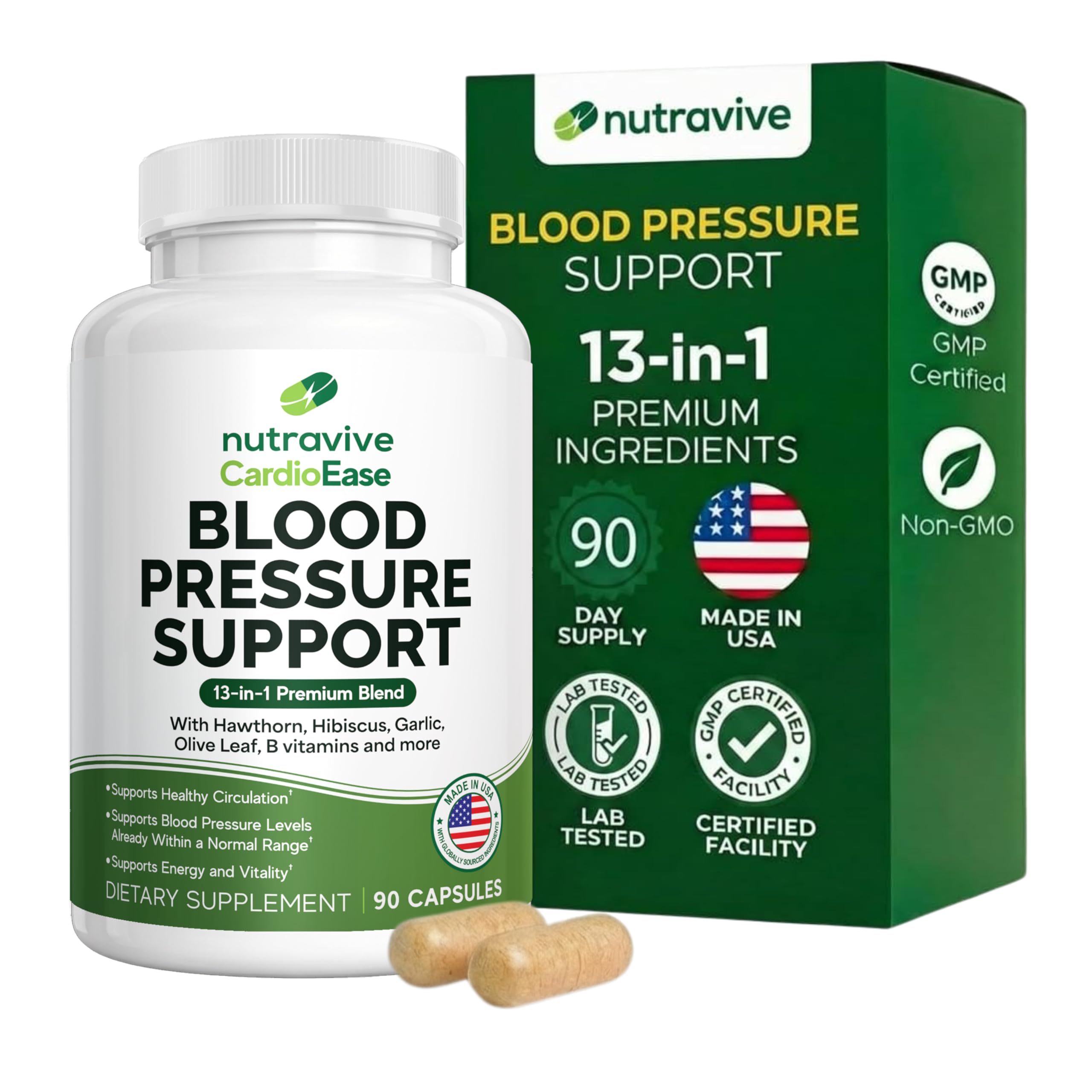 Nutravive Hawthorn Berry 13-in-1 Supplement bottle front view